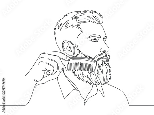 Vintage Barber Chair Line Art Drawing for Retro Haircut Salon Design