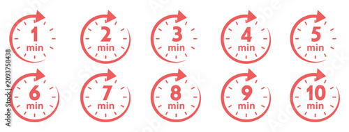 Schilderij op canvas Timer Icons Collection