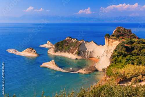 Corfu, Greece. View of the cliffs at Cape Drastis.