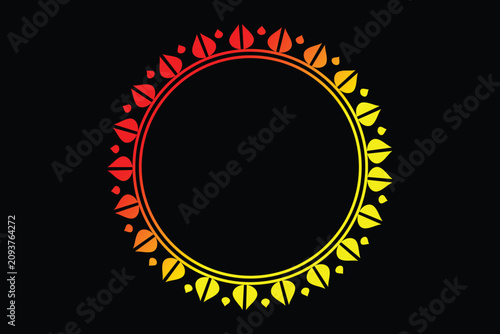 Canvastavla Durga puja border decoration design icon, Durga puja Diwali puja background icon