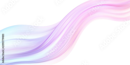 Iridescent 3d ribbon wave with holographic flow.