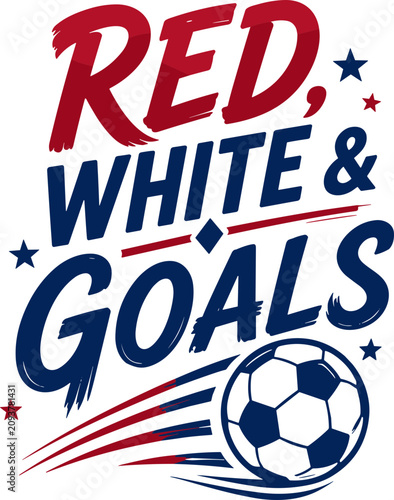 Red white and goals SVG