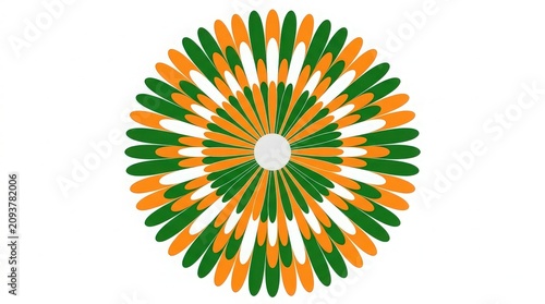 Celebrating 80 years of india's independence day with patriotic floral patterns