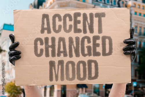 Принти на полотні "Accent Changed Mood" Pronunciation shift altered the room