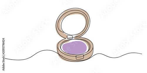 Fotografía Single line abstract face powder