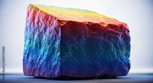 A huge, indestructible block of granite set firmly on the ground, symbolizing extreme durability and enduring permanence for the future, constant, longevity, tough