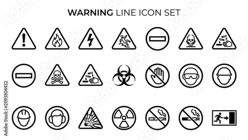 Danger and Notification Clipart Pack with Warning and Hazard Icons
