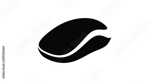 Foto Coffee Bean Silhouette In Black And White