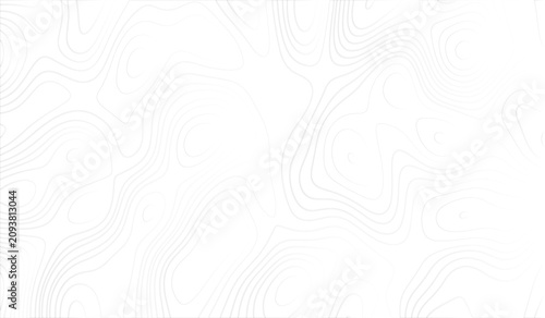 Topographic map, abstract gray line on white background art and illustration.