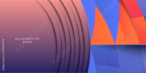 Stylish blue geometric banner template