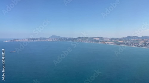Flying over Sines coastline in Portugal