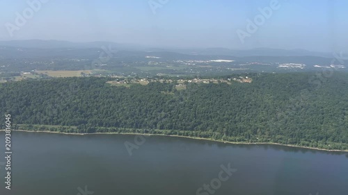 Flying over Harrisburg in USA