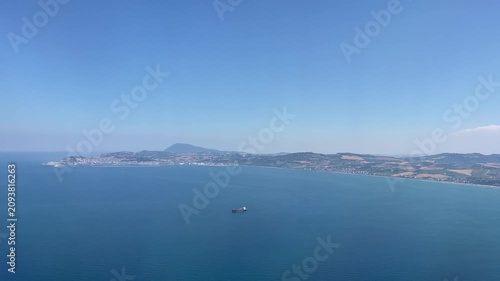 Flying over Sines coastline in Portugal