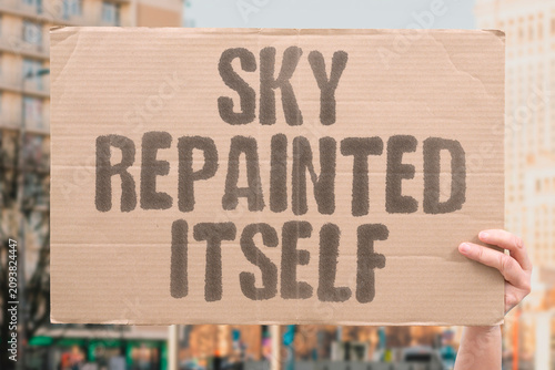 Quadro su tela "Sky Repainted Itself" Atmospheric conditions changed appearance
