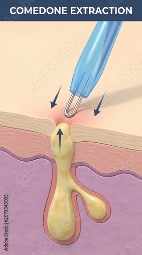 Medical Procedure Illustration of Endoscopic Mucosal Resection for Polyp Removal.