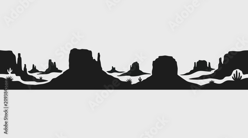 Photos Desert rock formations landscape silhouette