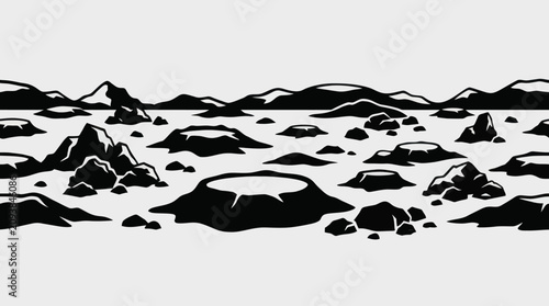 Photos Desolate landscape with stumps and rocks