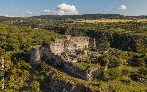 Aerial View of Ancient Samshvilde Fortress in Georgia