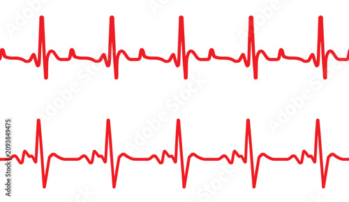 Heart beat pulse cardiogram icon featuring heartbeat ECG EKG wave, medical monitoring symbol, clean vector illustration for healthcare design