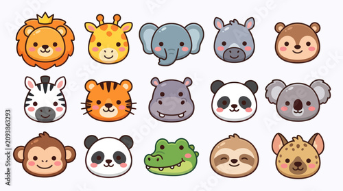 Photography Cute animal faces collection