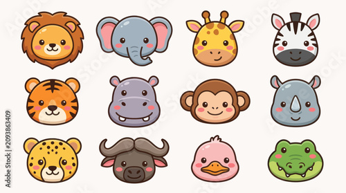Photography Cute animal faces collection