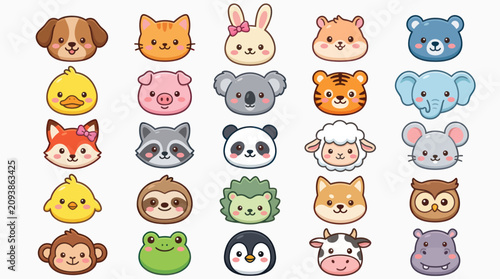 Photography Cute animal faces collection