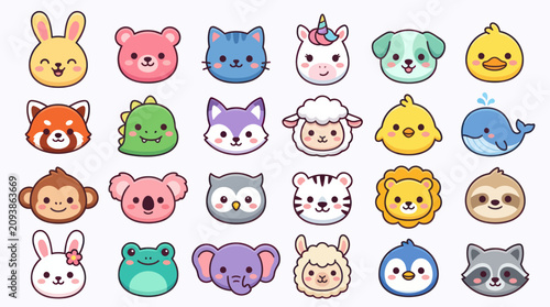 Photography Cute animal faces collection