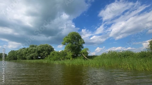 river and clouds