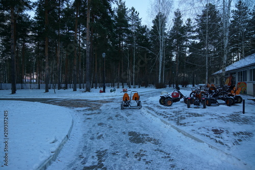 horse riding in winter