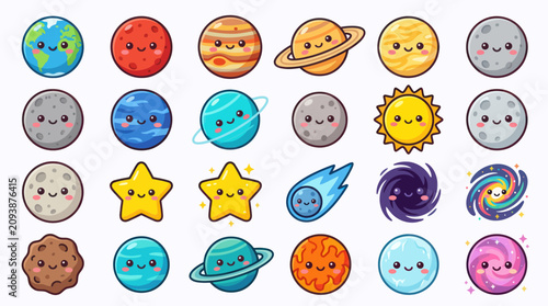 Fotografie Cute celestial bodies collection