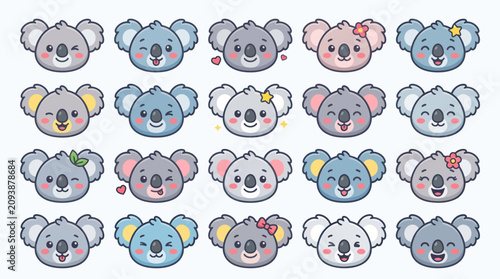 Photography Cute koala emoticon collection