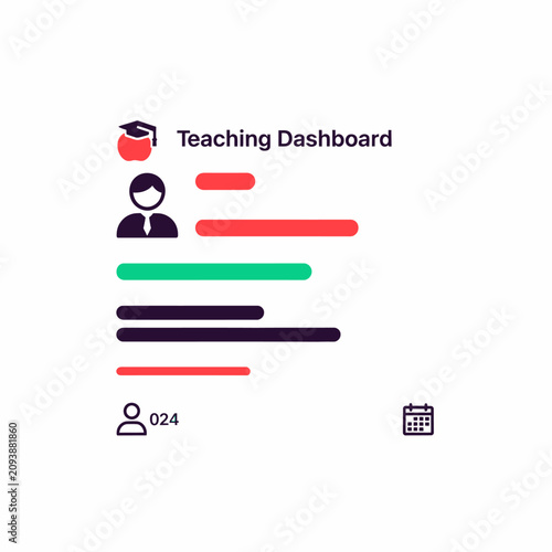 Teaching Dashboard with Student Data Visualization.