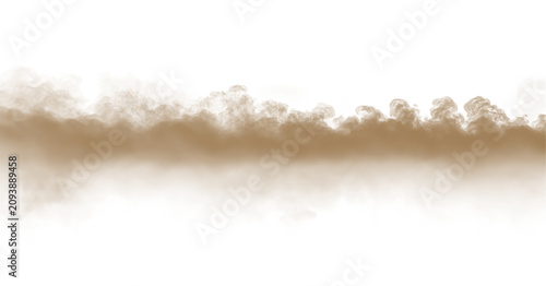 Fotografía Dust sand soil smoke cloud particles isolated on transparent white background