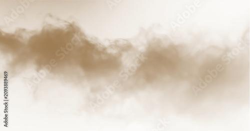 Cuadro en lienzo Dust sand soil smoke cloud particles isolated on transparent white background