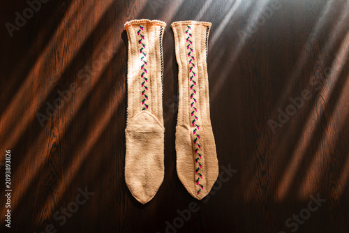 Foto Traditional handmade wool socks