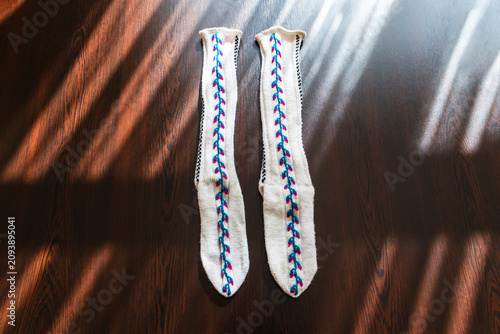 Foto Traditional handmade wool socks