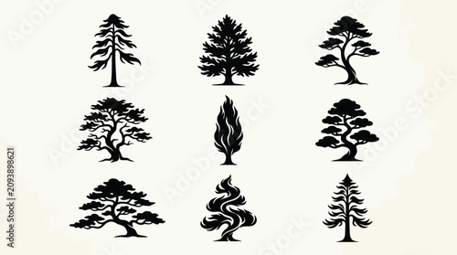 Tableau sur toile Abstract tree mosaic patterns