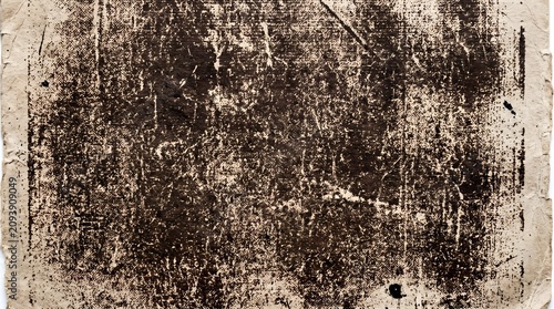 Distressed brown screenprint texture with heavy ink grain