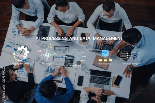 Konstfotografi Team Collaboration on AI Processing and Data Management Techniques for Language Translation, Text Analysis, and Data Structuring in Modern Business Haptic