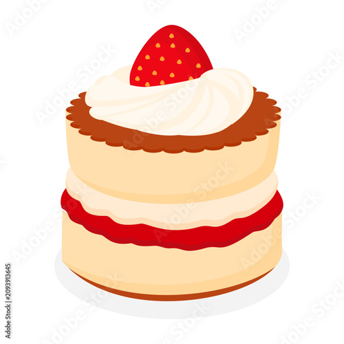 Illustration of a Mini Victoria Sponge