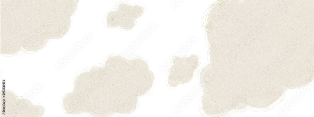 Obraz premium Paper Texture Cloud Design Element on Transparent Background