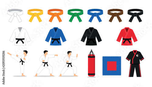 Fényképezés Taekwondo Uniforms and Gear Collection.