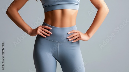 Cropped shot of a young woman with a beautiful slim healthy body in sportswear