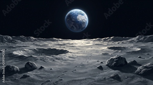 Earth from the Moon – Cosmic Landscape