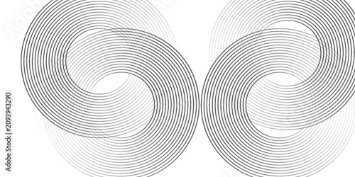 Tableau sur toile White geometric abstract background overlapping layers on bright space with line effect decoration