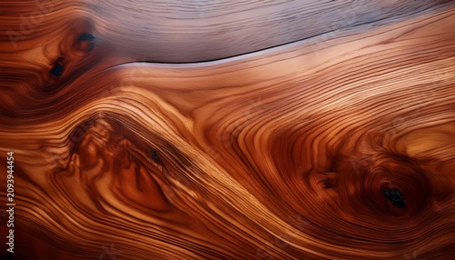 Beautiful Lacquered Wooden Surface Close Up