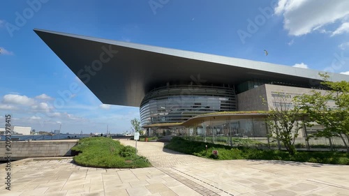 Exterior view of Opera building in Copenhagen city, Denmark