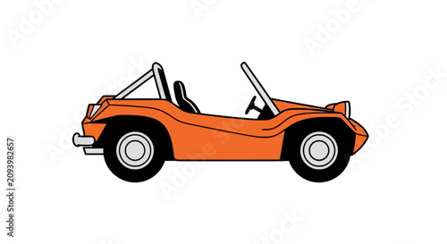 Fotografie Orange beach dune buggy with roll bar