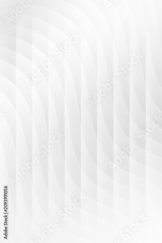 Clean white and grey abstract geometric pattern background, trendy soft wave textured backdrop for website cover and poster.