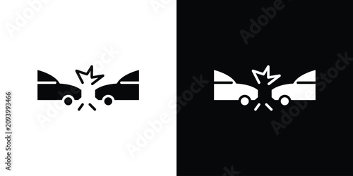 Obraz na płótnie Rear end collision icon